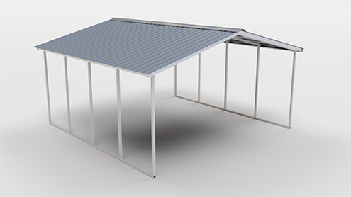 Vertical roof style metal building